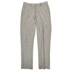 J.M. Haggar 4-Way Stretch Dress Pant Slim Fit Flat Front in Gray